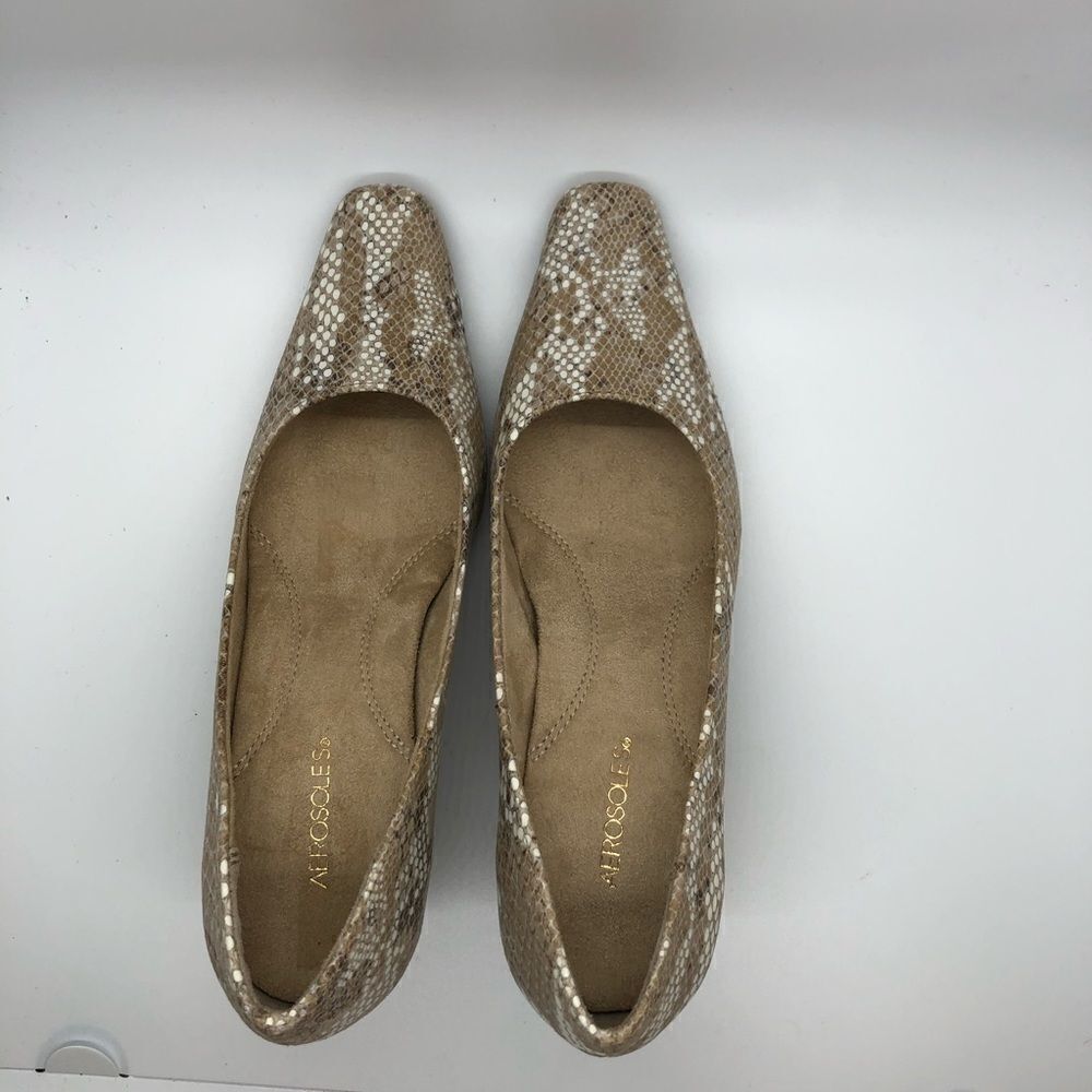 Aerosoles Bone Snake Skin Pattern Cheerful Pumps Comfort Shoes New Size 5 - Picture 9 of 13